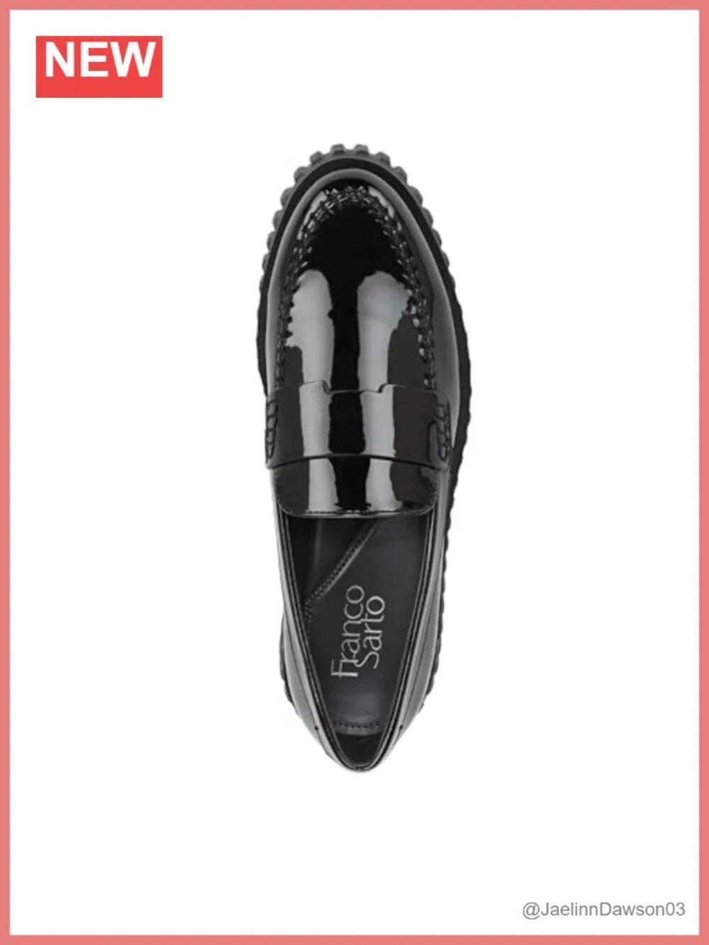 Franco Sarto Faux Leather Loafers Slip On Comfort Heels